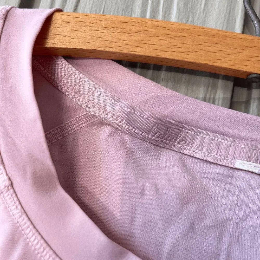 Lululemon Stripe In Stride Short Sleeve Tee - Petals Pink - Picture 4 of 9
